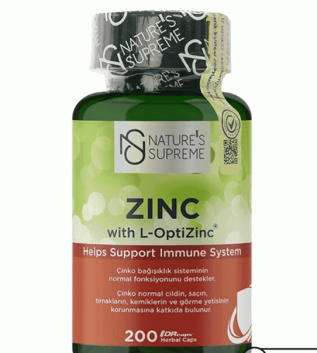Nature's Supreme Zinc 15 mg 200 Capsules