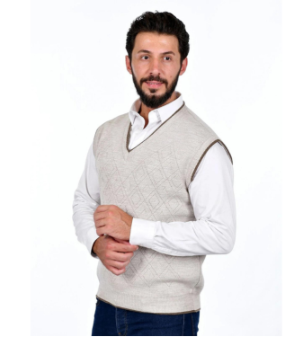 Men's winter sleeveless knitted sweater