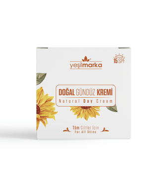 Natural day cream with 15 sun protection factor - YeşilMarka