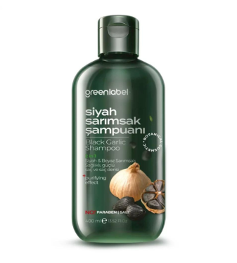 Anti-dandruff hair shampoo with Black Garlic Extract 400 ml - Greenlabel