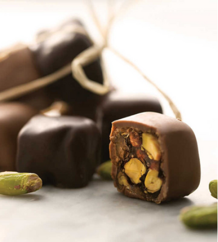 Chocolate Coated Turkish Delight with Extra Double Pistachio