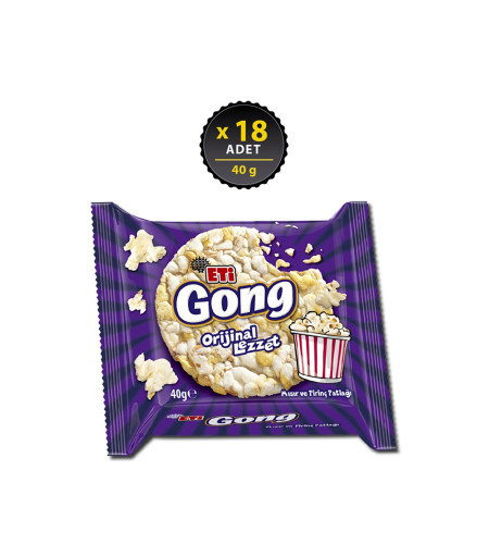 Eti Gong Puffed Corn and Rice 40 gx 18 Pieces