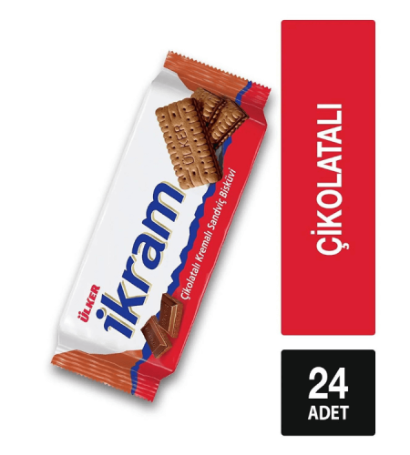 Ülker İkram Sandwich Biscuits with Chocolate Cream 84 Gr (24 Pieces)
