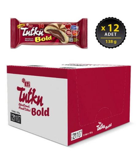 Eti Tutku Bold Cocoa Cream Biscuits 138 gx 12 Pieces