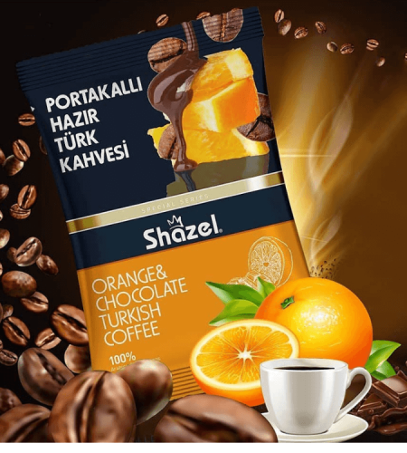 Orange Shazel Instant Turkish Coffee - 200 gr