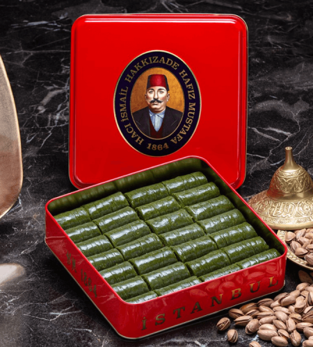 Baklava Rolls with Pistachio - 1kg Small Box - by Hafiz Mustafa