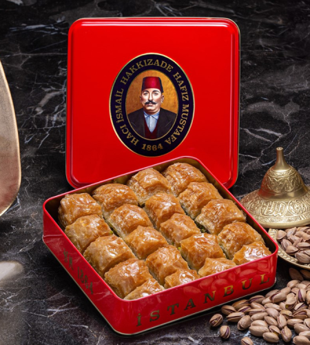 Dry Baklava with Pistachio - 1Kg Small Box - by Hafiz Mustafa