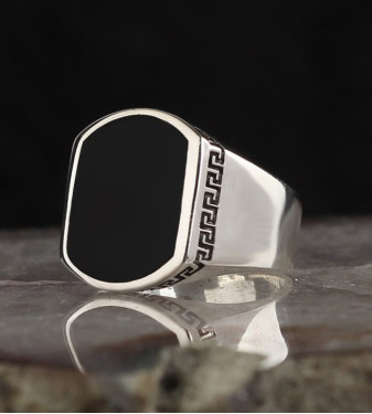 925 Silver Ring for Men with Onyx Stone