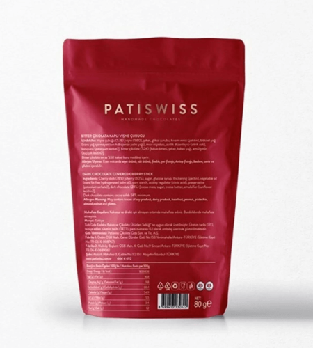 Cherry Fingers with Dark Chocolate from Patiswiss - 80gr