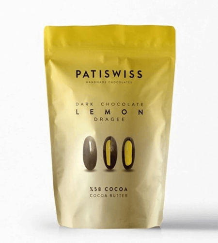 Lemon Dragee  with dark chocolate from Patiswiss - 80gr