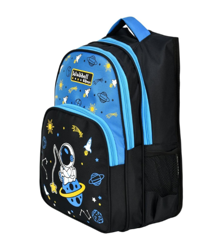 Astronaut pattern elementary school backpack with lunch box