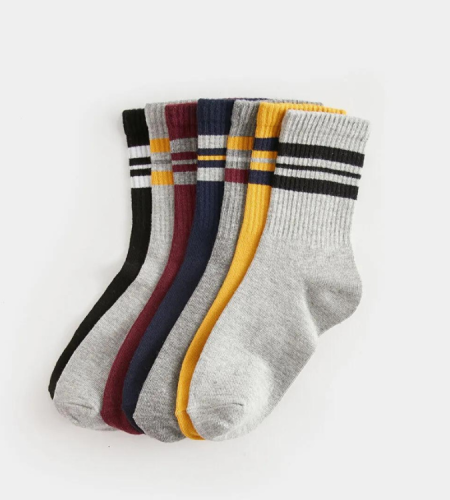 Lcwaikki Boys Striped Socks (7pcs) Set