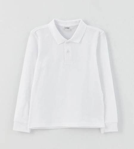School Uniform Long Sleeve Polo T-Shirt - LCWAIKIKI Kids