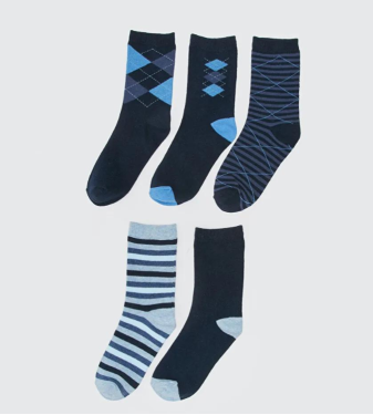 Pack of 5 socks for boys
