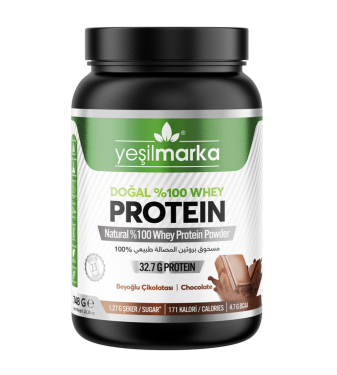 Natural whey protein powder chocolate flavor 748g from YeşilMarka