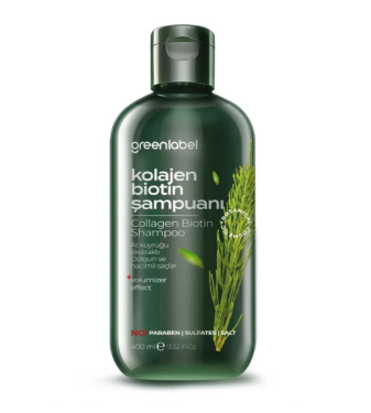 Hair Thickening Shampoo with Collagen and Biotin 400 ml - Greenlabel