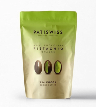 Pistachio Dragee with Chocolate from Patiswiss - 80gr